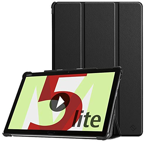 Fintie Hülle für Huawei MediaPad M5 Lite 10,1 Zoll - Ultra Dünn Superleicht Flip Schutzhülle mit Auto Sleep/Wake Funktion, Nicht für Huawei MediaPad M5 10,8 Zoll, Schwarz