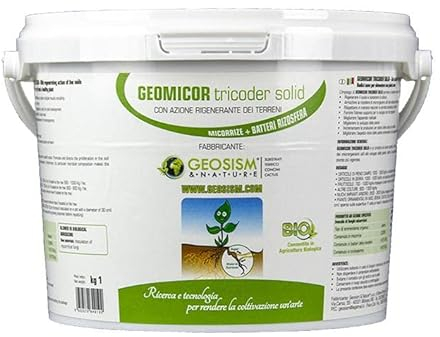 GEOSISM & NATURE – Geomicor tricoder solid, Inoculo granulare di funghi micorrizici con trichoderma ideale per contrastare le patologie fungine di ortaggi, piante, fiori e prati (1 KG)