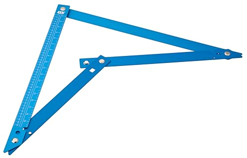 OX Tools Pro 600mm Aluminium Folding Square, Carpenters Measuring Framing Square wih a Carry Case