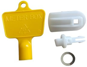 Meter Box Latch & Key Kit – Plastic Lock, Triangular Key, 2 keys