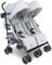 My Babiie MB12 Double Stroller – Twin Pushchair from Birth to 15kg (Approx. 3 Years), Lightweight, Compact Umbrella Fold, Travel Buggy with 2 Cup Holders, Rain Cover – Grey