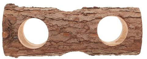 VALICLUD Túnel de Madera para Hámster y Ardilla Planeadora, Refugio y Área de Diversión para Pequeños Mamíferos, Tubo y Cueva