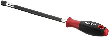 ARES 51000 - Flexible Screwdriver - 1/4-Inch Drive Quick Release Bit Holder Head - Strong and Flexible Shaft - Allows for Access to Tight and Confined Spaces - Socket Adapter Included