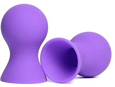 Silikon Runde Nippelsauger Brustpumpe Brustwarzensauger Weich Sex Spielzeug Erotik Nippel Sauger für Frauen - Klein (Lila)