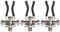 Zite Fishing Rutenhalter Set - 3 Stück Verstellbare Rutenauflagen - Aluminium Butt Grips Karpfen-Angeln & Mehr