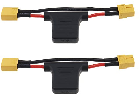 2 st XT60 hane till XT60 hona förlängningskabel med 30 A säkring 14 AWG silikontråd för elektriska cyklar drönare RC bil quadcopter batteriladdare