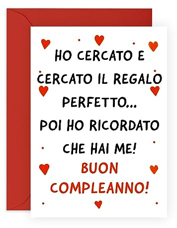 Central 23 Biglietto di compleanno per uomo e donna - 'POI HO RICORDATO CHE HAI ME' - Divertente biglietto di auguri per marito e moglie - Regali per fidanzato e fidanzata