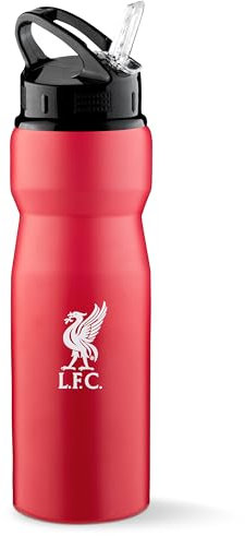 Liverpool FC Water Bottle with Straw - Metal Water Bottle for Football Fans Sports Work School Gym Liverpool Gifts for Men
