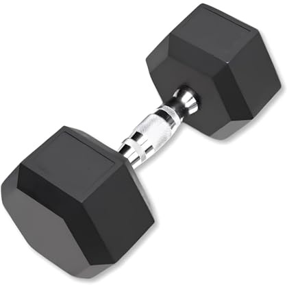 DONATIF Manubrio Esagonale Gommato 2,5 a 60 Kg, Dumbbells Manubri Palestra in Ghisa, Manubrio Palestra e Home Gym per Allenamento Muscolare, Dumbbell Esagonali [1 Manubrio]