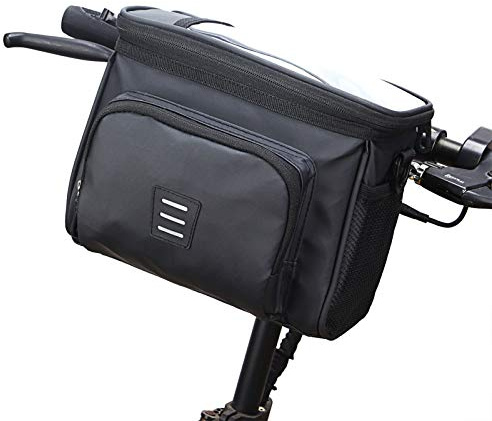 UPALDHOU Bike Handlebar Insulated Bag,Bike Front Bag for Outdoor Hiking Travel