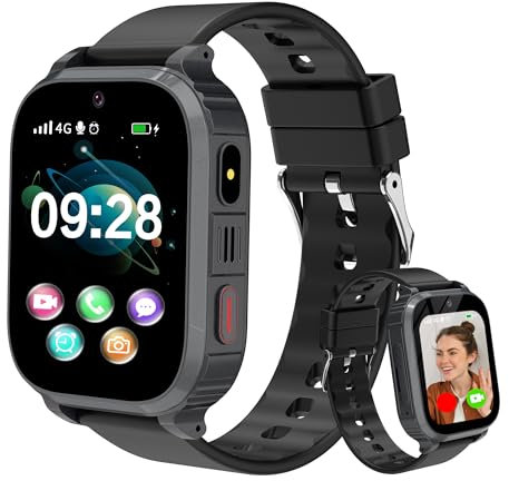 YEDASAH 4G Smartwatch Kinder mit GPS und Telefon, Videoanruf, Stoppuhr, Kamera, SOS,Kinder Smartwatch mit IP68 Wasserdicht Spiel, Taschenlampe, Taschenrechner, Wecker