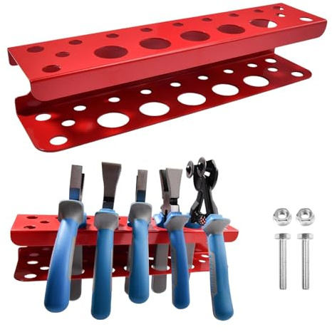 SPEEDWOX Magnetic Screwdriver Holder Heavy Duty Pliers Metal Screwdriver Organizer Rack Magnetic Tool Holder Wall Mount Garage Organizer for Plier Shears Garage Tool Cart Pegboards Workbench