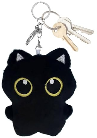 Genérico Llavero De Gato Peluche | Llavero De Peluche Adorable De 12cm - Accesorio Decorativo De Muñeco Suave Para Viajes Niños Niñas Bolso Llaves Coche