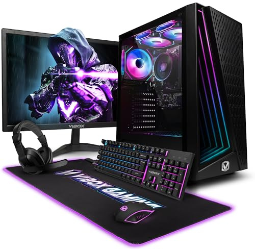 Vibox I-8 PC Gaming Completo • Schermo da 22 pollici • AMD Ryzen 3 3200G 4 cores • Radeon Vega 8 • 16GB RAM • 1TB SSD • Windows 11 • WiFi 6 + Bluetooth 5.4