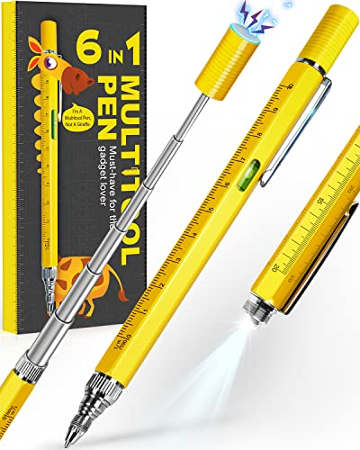 Personalisierte Geschenke Männer Papa Multifunktionsstift - Lehrer Vater Opa Herren Geschenke Weihnachten Geburtstag Technik Gadgets Coole Stifte mit Teleskopmagnet Taschenlampe Adventskalender Männer