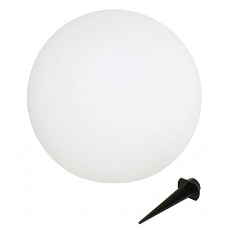 Lámpara bola solar jardín 2 leds RGB 20 cm