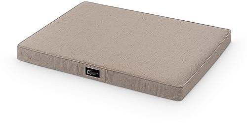 exclusive BED Orthopädisches Hundematte Lui Grosse Mittelgroße Kleine Hunde - Hundekissen Hundebett aus Aura-Stoff - Kuschelig Langlebig Abriebfest Reißfest (XL | 100x80x8cm, Beige)