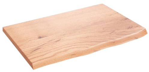 vidaXL Tablero de Mesa, Superficie de Estantería, Tablero de Bricolaje de Repuesto, Superficie de Mesa de Comedor, Madera Roble Tratada Marrón Claro
