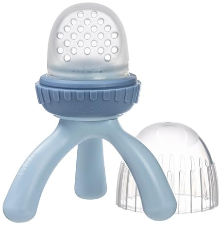 b.box Ciuccio Frutta Neonati in Silicone | Design a Treppiede Facile da Tenere in Mano | Perfetto per Alimenti Freschi o Surgelati | Tappo Incluso | a Partire dai 4 Mesi