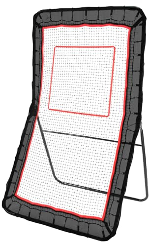 VEVOR Lacrosse-Rebounder für den Hinterhof, 1,2 x 2,1 m großes Volleyball-Rücksprungnetz, Pitchback-Throwback-Baseball-Softball-Return-Trainingsbildschirm, verstellbarer Winkel, Schießübungs-Trainings