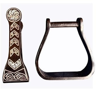 WeavingCraft Premium Aluminum Barrel Stirrups for Western Riding - Lightweight, Safe Horse Saddle Stirrup Castings(Black)