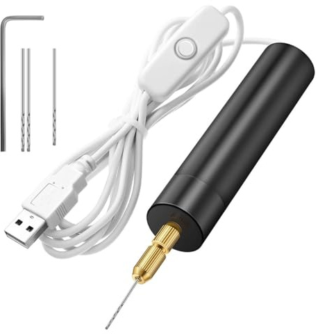 Mini Taladro Eléctrico Portátil para Resina Epoxi, Herramienta de Grabado en Joyería, Madera y Lápiz USB, Juego de Herramientas