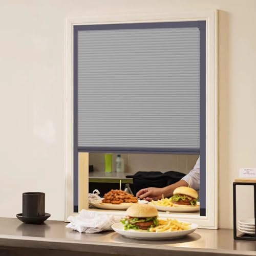 Vibeo Porte Accordéon Interieur Porte Coulissante à Tambour pour Passe-Plat de Cuisine, Porte D'armoire Haute à Enroulement Pliable, Kit de Panneau Accordéon Flexible Gris(16x26in(40.6x66cm))