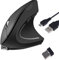 OENLY Ratón Vertical Ergonómico Recargable USB inalámbrico Ratón, 2.4 G ratón óptico de Alta precisión para PC/portátil/Mac, reposamuñecas Botones de Pulgar Ajustables, 3DPI 5Botones
