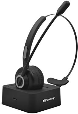 Sandberg Bluetooth Office Headset Pro Charging Dock Dual Connection, Black