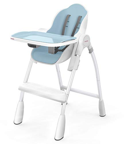 Oribel Cocoon Reclining Multi-Stage Hi-Low Highchair, Blue