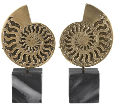 Casa Padrino Conjunto de Objetos de decoración de Lujo Vintage latón/Negro 16,5 x 9 x A. 29 cm - Decoración de Oficina - Decoración de Escritorio - Decoración de Sala de Estar - Colección de Lujo