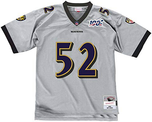 Mitchell & Ness Ray Lewis #52 Baltimore Ravens Platinum Edition NFL Trikot Silber, L