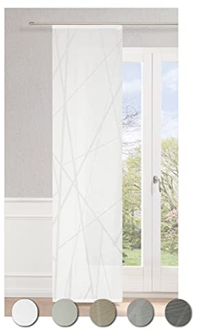 Neutex for you! Beam Schiebevorhang, Gardine, Vorhang, Halbtransparent, 245 x 60 cm (H/B), 474279, Made in Europe, Oeko-Tex Standard 100, wollweiß