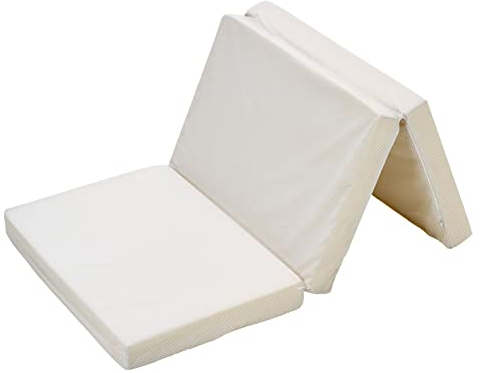 Alvi Reisebettmatratze 60x120cm faltbar | Faltmatratze mit Tragetasche | Dicke Matratze 6 cm | Klappmatratze | Bezug abnehmbar | Kern aus Kaltschaum