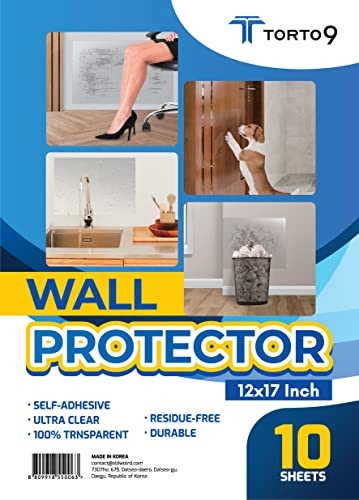T TOROTO9 Wall Protect 10 Sheets 12 x 17 Inch, Oil Proof Sticker Self-Adhesive Film Removable Paper for Cupboard Household (10)