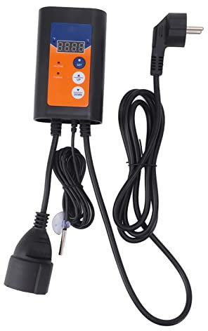Reptilien-Temperaturregler, 1000 W Reptilien-Thermostat, Schnell Reagierender Digitaler Temperaturregler, Gewächshaus-Temperaturregler für Homebrew-Fermenter, Gewächshaus-Terrarium (EU-Stecker 230V)
