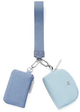 Mum's Memory Mini Zip Around Wristlet Wallets for Women -KeyChain Wallet with Detachable Dual Pouch Wristlet -Key Chain Coin Purse Small Wallets
