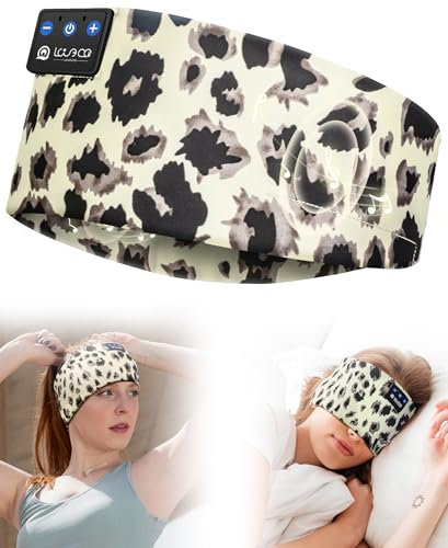 LOVE EYE Sleep Headphones Headband, Soft Headband Headphones with Thin Bluetooth Speakers, Wireless Sleep Band Headphones for Side Sleeper, Travel, Meditation, Yoga, Cool Gadgets Gift