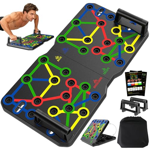 AERLANG Liegestützgriffe Fitnessgeräte für zuhause Tragbares Multi-in-One Push-up-Board-Set Effizientes Muskeltraining für Männer und Frauen