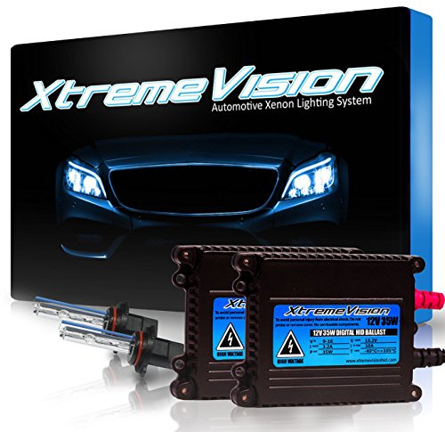 XtremeVision 9006 5K 35W DC Xenon Headlight Bulb Bundle - Slim Ballast - HB4, 9012 - Bright White - 1 Pair