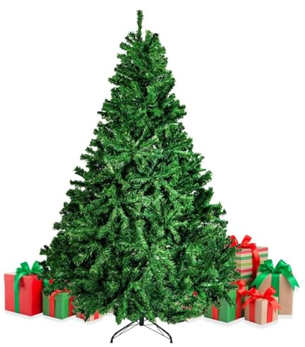 Árbol de Navidad 150 cm Muy frondoso con 684 Ramas en Formato de bisagra Pino de Navidad PVC Color Verde 150cm
