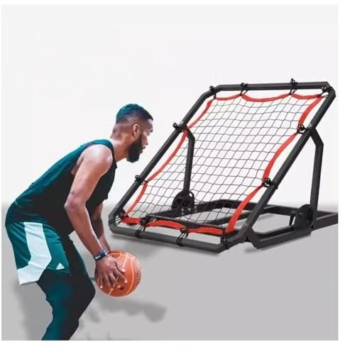zktoermn Soccer Springback Net Rebounder, Volleyball/Water Polo/Tchoukball Return System Multi Angle Adjustment for Kids Teens & All Ages