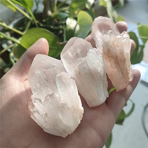 TANYAZ Cuarzo Natural Crudo Blanco Claro Cristal Varita Terapia de racimo Piedra Varilla de Cristal Punto espécimen Piedras de Roca (Size : One Size)