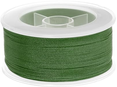 PATIKIL Cordino In Nylon 0.02 Pollici x 109 Iarde, Filo Intrecciato In Nylon Per Bracciali Cordino Per Nodi Cinesi Per Creazione Di Gioielli Collane Perline Tende A Ventaglio, verde oliva