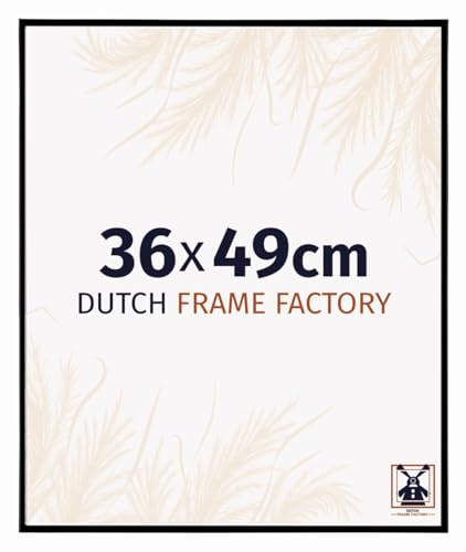 Dutch Frame Factory - Marco de foto 36x49 cm - Negro Mate - Marco de fotos fabricado Plástico en cristal acrílico antirreflectante - Marco 36x49 cm - Easy