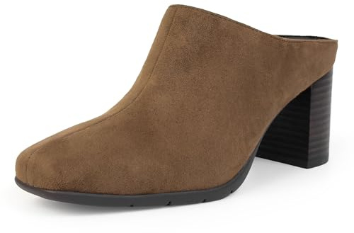 Aerosoles Women's Maddy Heeled Mule, Fango Faux Suede, 9.5M