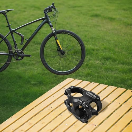 Gdfnmogo Attacco manubrio per mountain bike da 31,8 mm per forcella da 28,6 mm, in lega di alluminio lavorato a CNC, design cavo, attacco leggero DH, lunghezza 35 mm, compatibile con bici da strada e