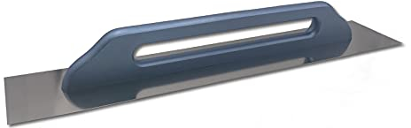 DEWEPRO® Platoir Suisse - Truelle lisseuse Suisse - Platoir à Enduit - Truelle de Lissage - Acier inoxydable 680x130 mm - Avec Manche en Bois