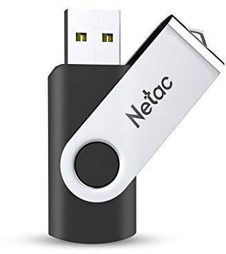 Netac 64GB USB 3.2 Flash Drive, High Speed Swivel Design Memory Stick,Up to 90/30 MB/s(R/W) Pen Drive, Thumb Drive for Data Storage, Zip Drive and jump Drive with LED Light