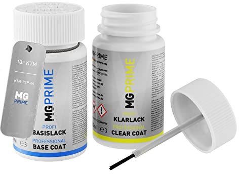 MG PRIME Peinture moto kit de stylo retouche pour KTM KTM-REP-04 Orange de base de vernis de 50ml par flacon